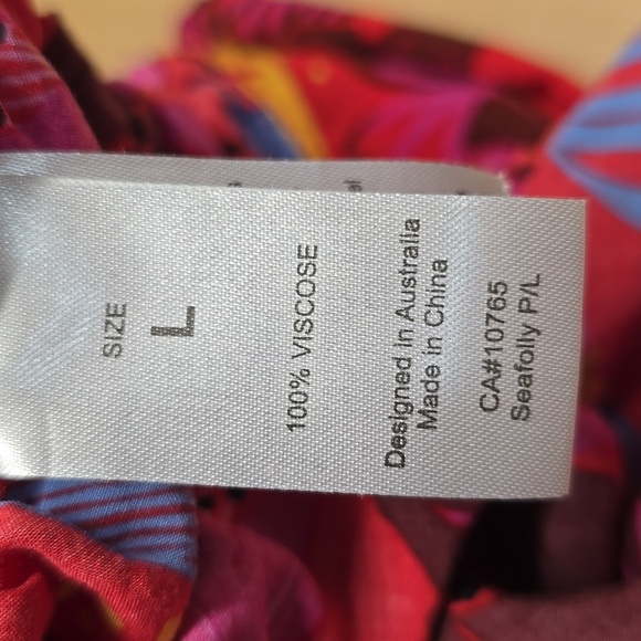 {Seafolly} On Vacation Printed Coverup Pants - Size Large - Picture 12 of 15